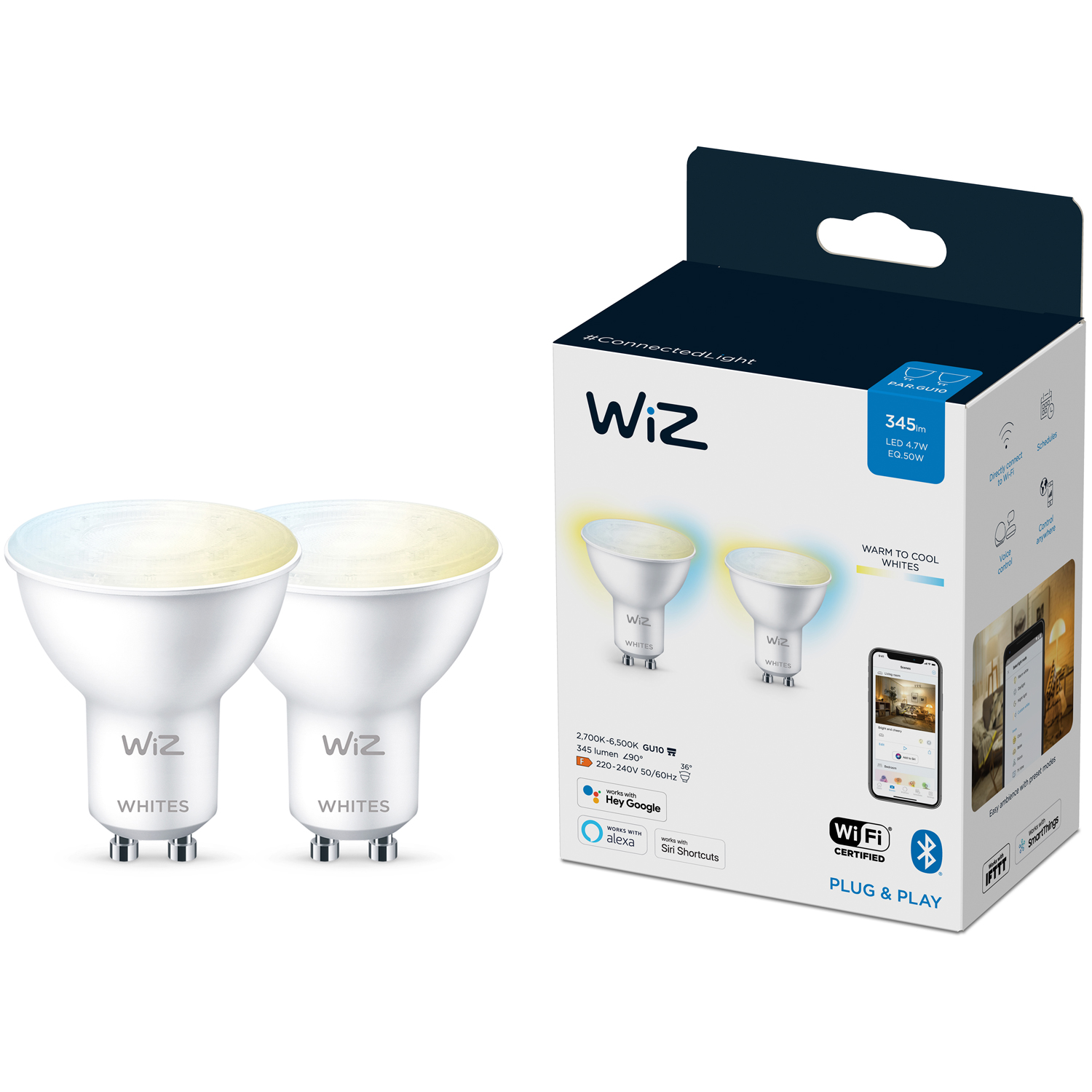 WIZ Lampe Leuchtmittel LED Weiß Smart