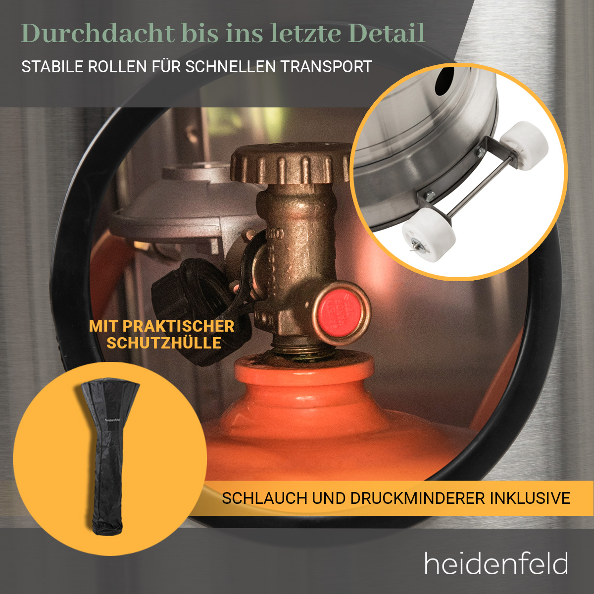 HEIDENFELD GH500 Gas Heizpilz (14 kW)