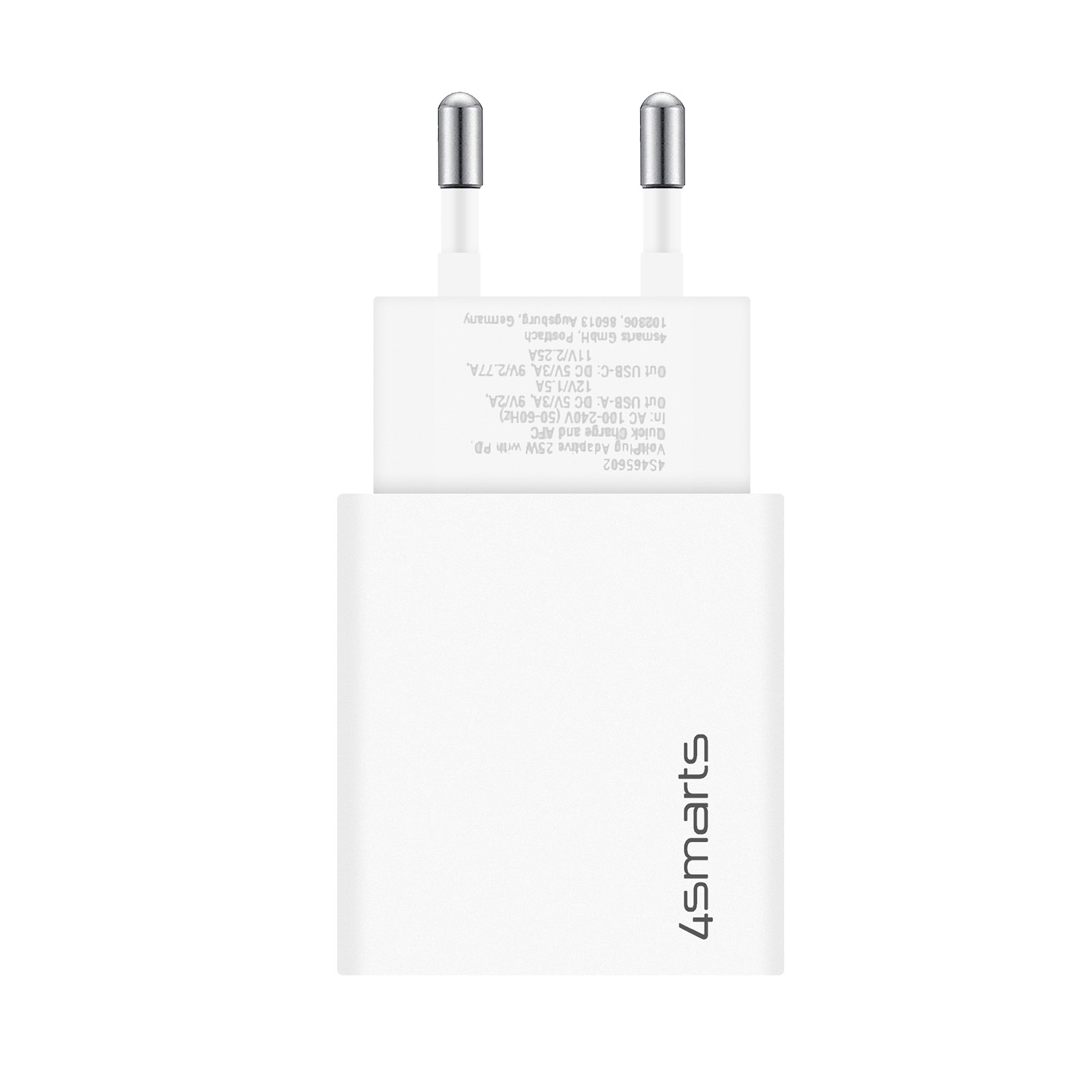 USB Weiß Universal, Wand-Ladegerät Netzteil, + USB-C 3A 4SMARTS Ladegerät