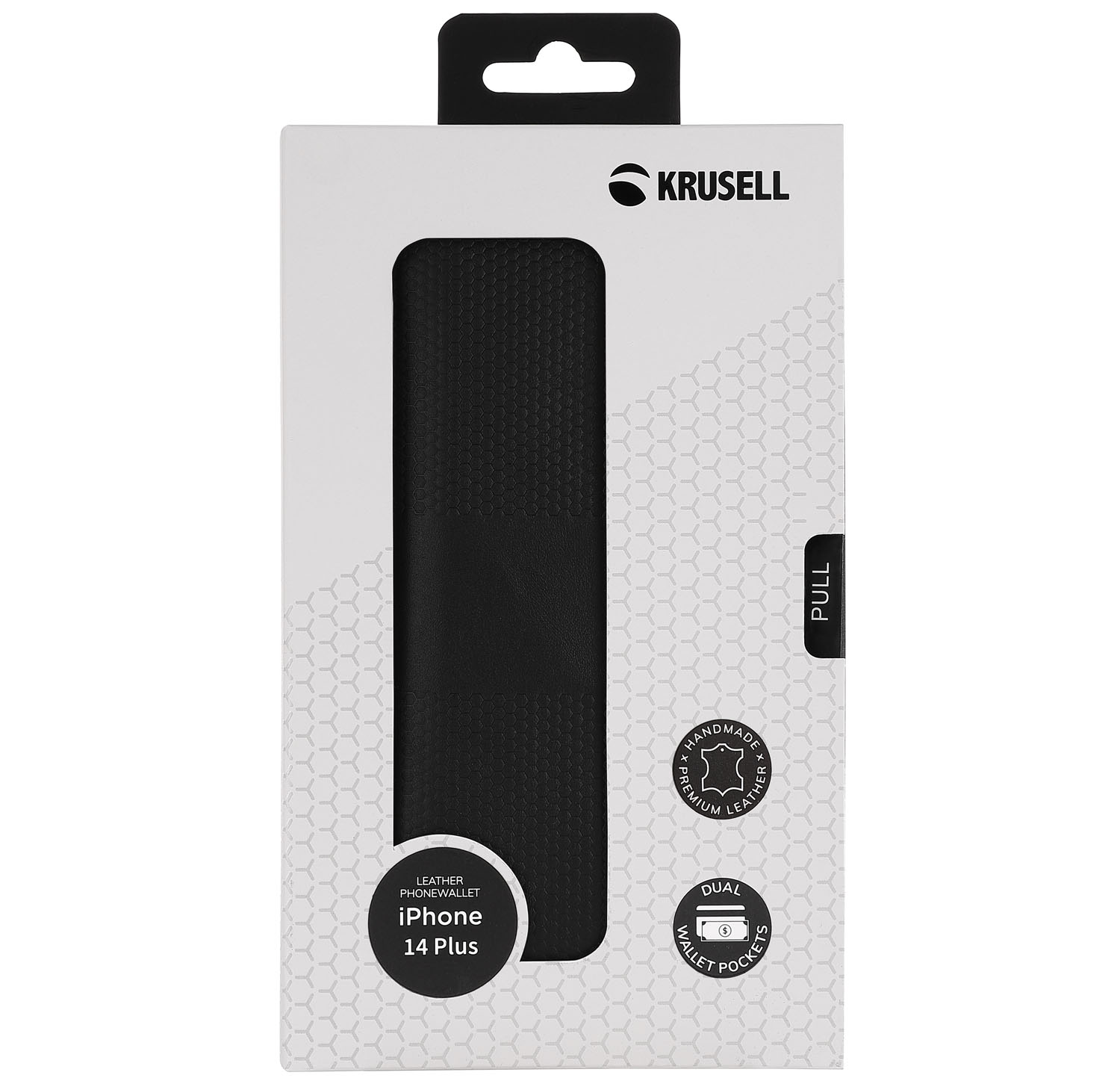 KRUSELL Handytasche aus Flip Plus 14 14 Schwarz, iPhone iPhone Schwarz Apple, Plus, Leder Cover