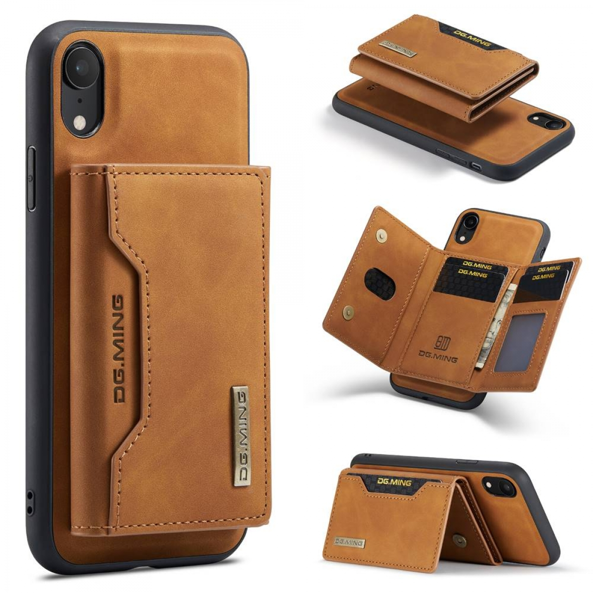 DG MING M2 2in1, Backcover, iPhone XR, Apple, Braun