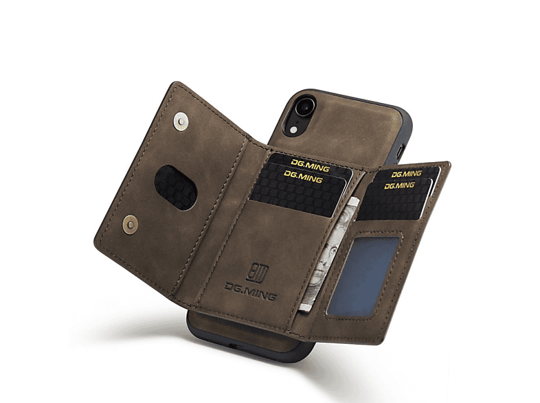 DG MING M2 2in1, Backcover, Apple, iPhone XR, Coffee