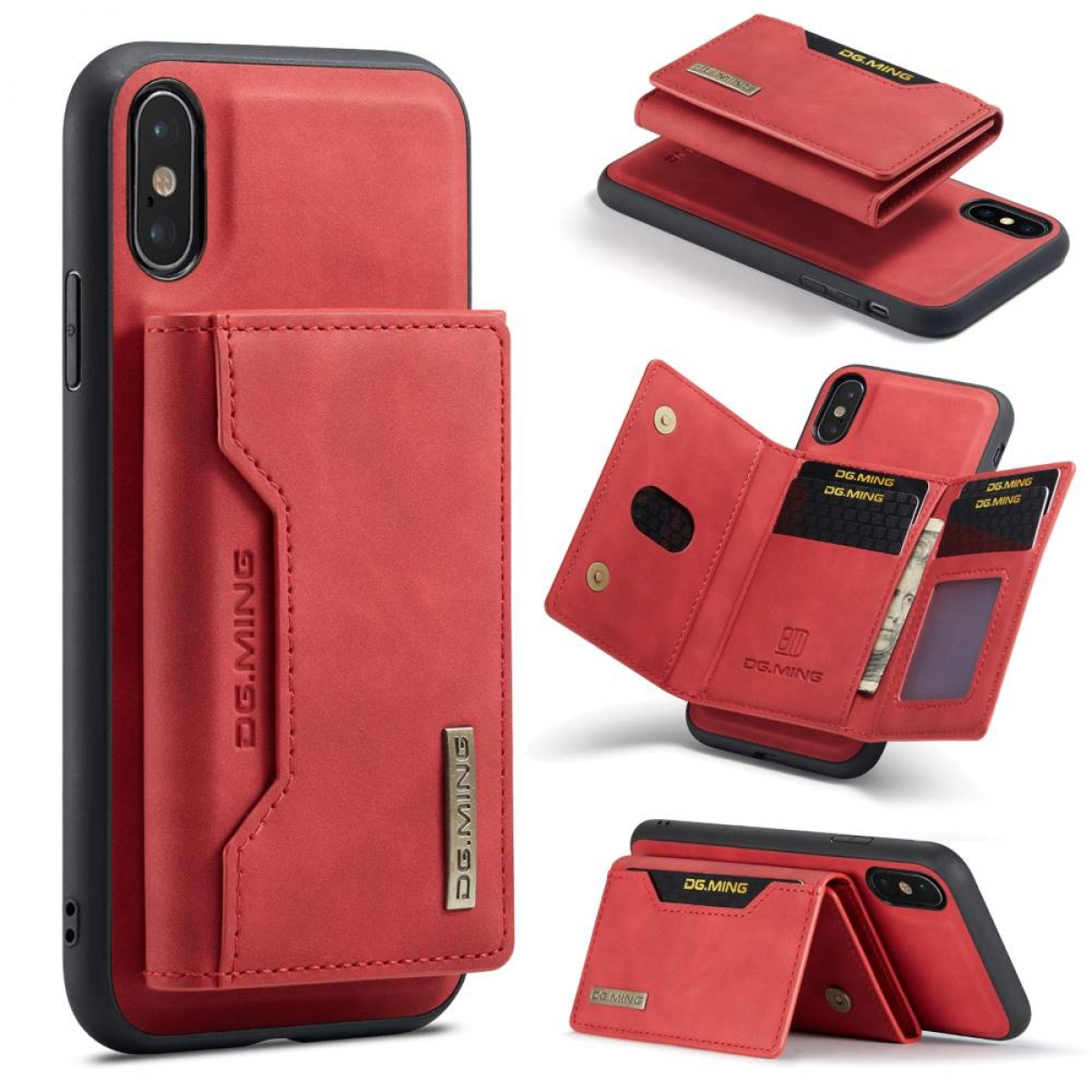 DG MING M2 2in1, Apple, Backcover, Rot iPhone X