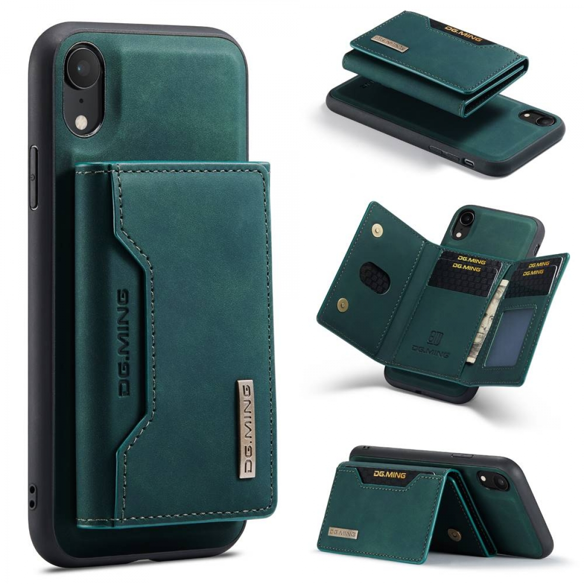 DG MING M2 2in1, Backcover, iPhone Apple, XR, Petrol