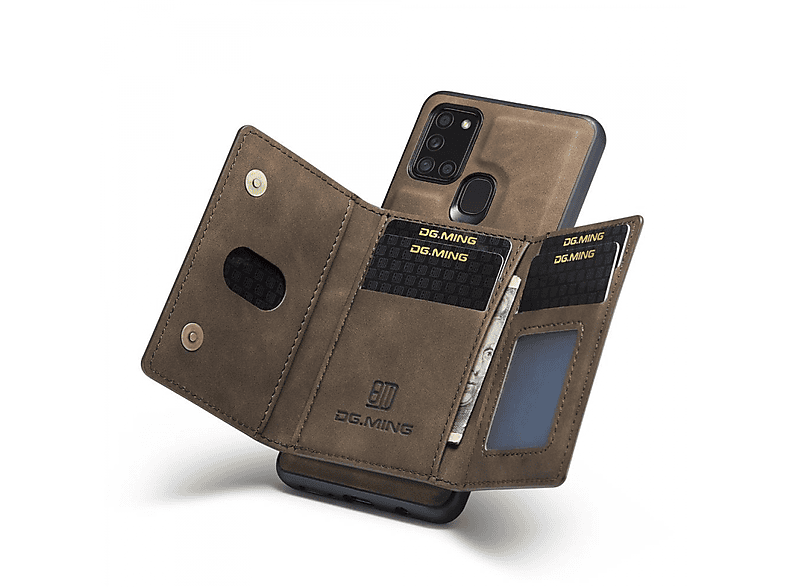DG MING M2 2in1, Backcover, Samsung, Galaxy A21s, Coffee