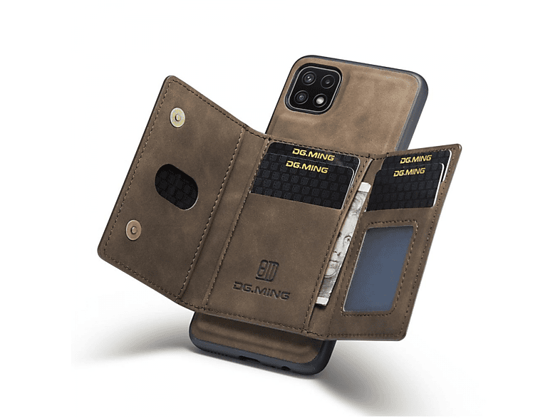 DG MING M2 2in1, Backcover, Samsung, Galaxy A22 5G, Coffee