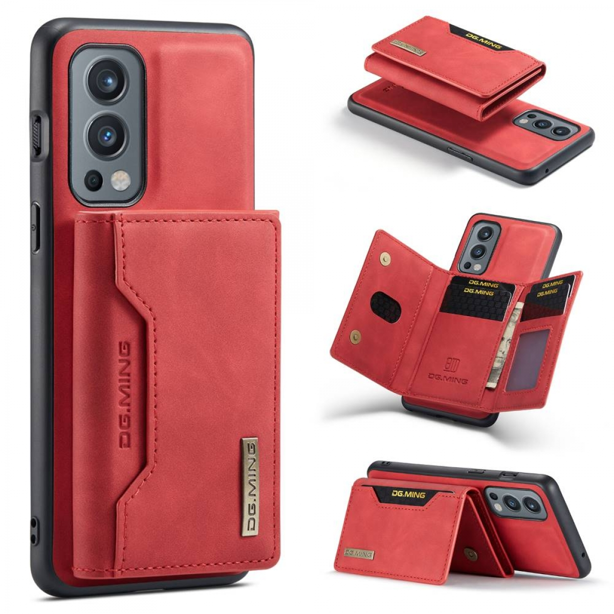 2 MING OnePlus, M2 5G, Backcover, Rot Nord 2in1, DG