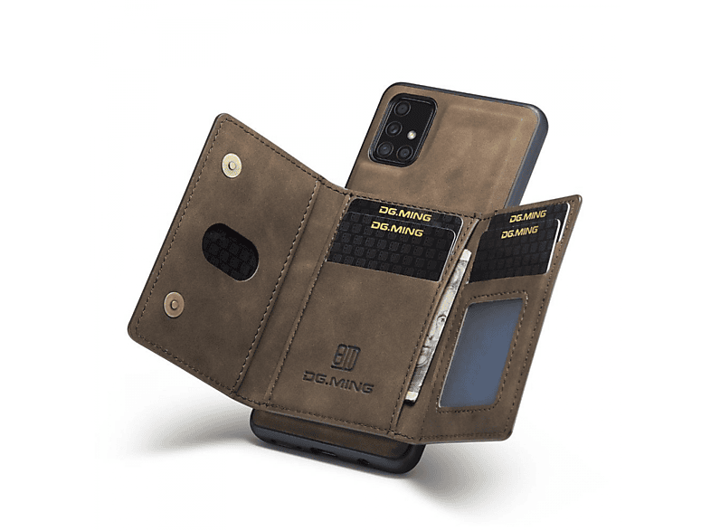 DG MING M2 2in1, Backcover, Samsung, Galaxy A51, Coffee
