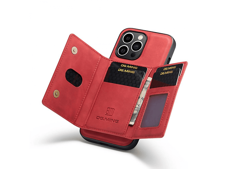 DG MING M2 2in1, Backcover, Apple, iPhone 14 Pro, Rot