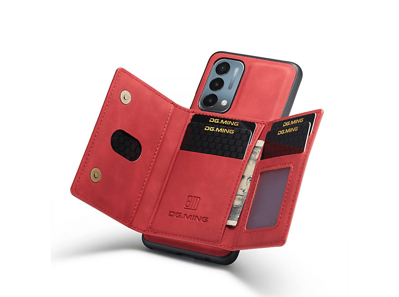 DG MING M2 2in1, Backcover, OnePlus, Nord N200 5G, Rot