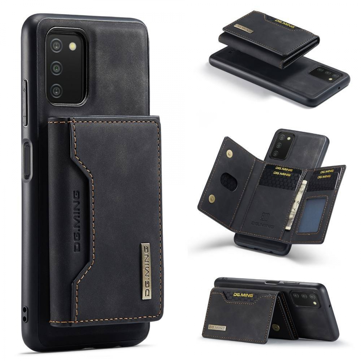 M2 DG MING A03s, Backcover, Galaxy Samsung, 2in1, Schwarz