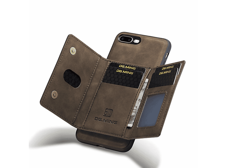 DG MING M2 2in1, Backcover, Apple, iPhone 7 Plus, Coffee