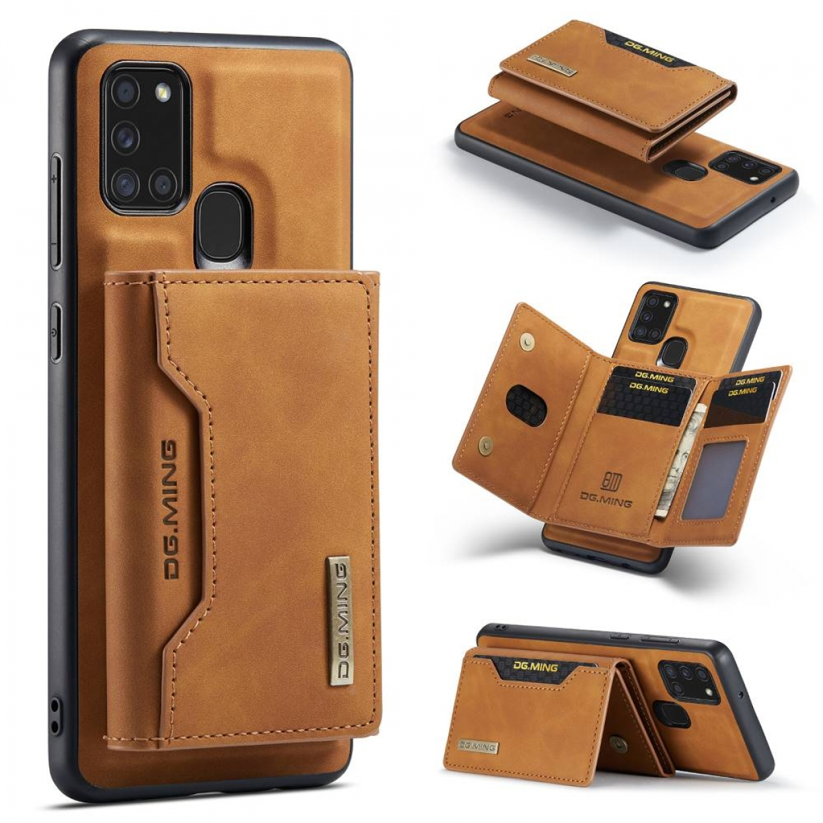 DG MING Backcover, 2in1, M2 Galaxy A21s, Braun Samsung
