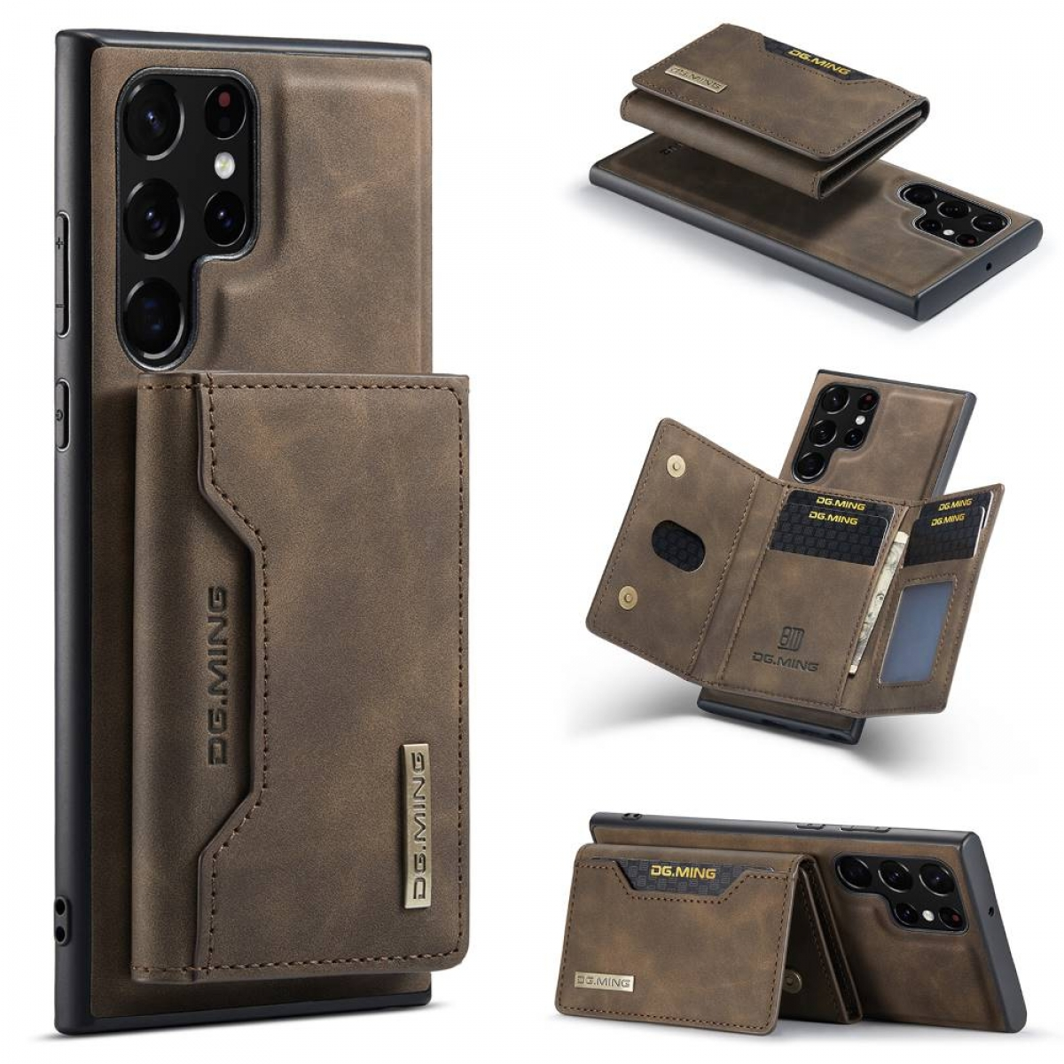 DG MING M2 Coffee Galaxy Ultra, S22 Backcover, 2in1, Samsung