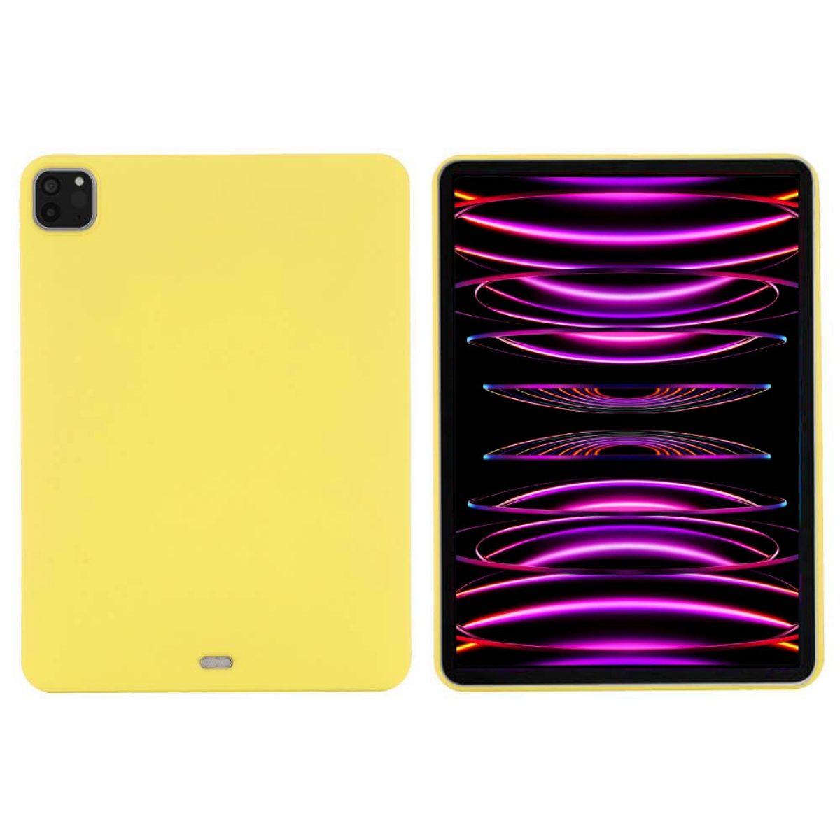 CASEONLINE Liquid Apple Tablethülle Gelb für Silicone, Backcover