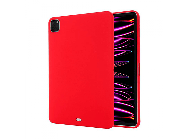 CASEONLINE Liquid Tablethülle Backcover für Apple Silicone, Rot