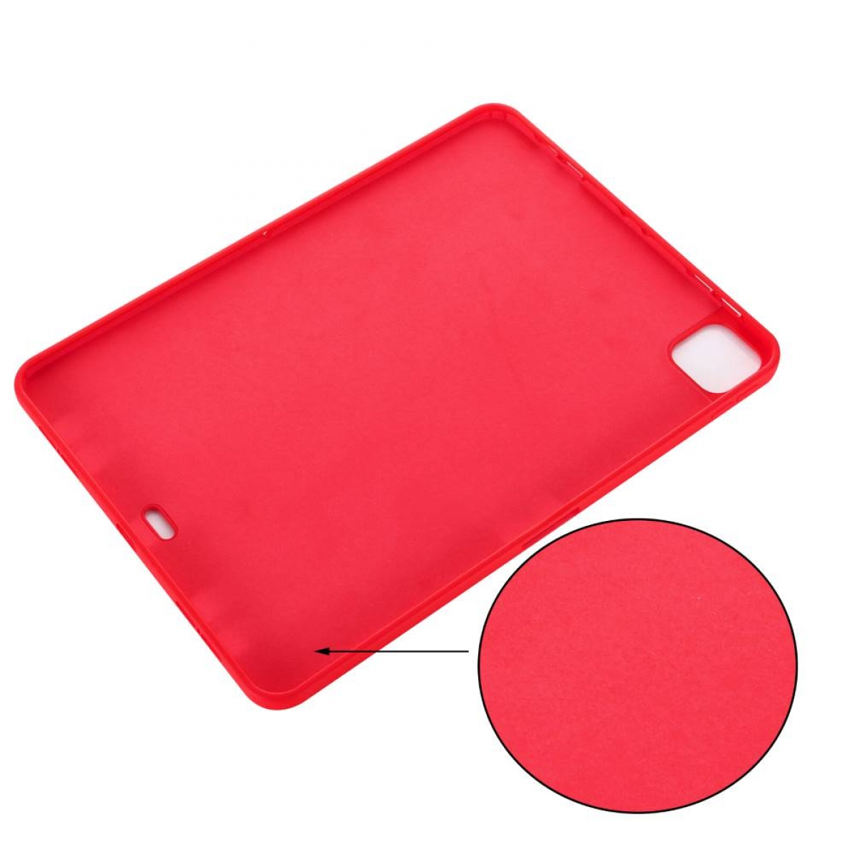 CASEONLINE Liquid Tablethülle Backcover Silicone, für Rot Apple