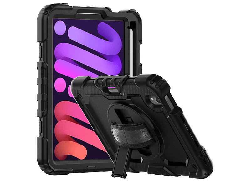 CASEONLINE Hybrid Tablethülle Full Cover für Apple Kunststoff, Schwarz