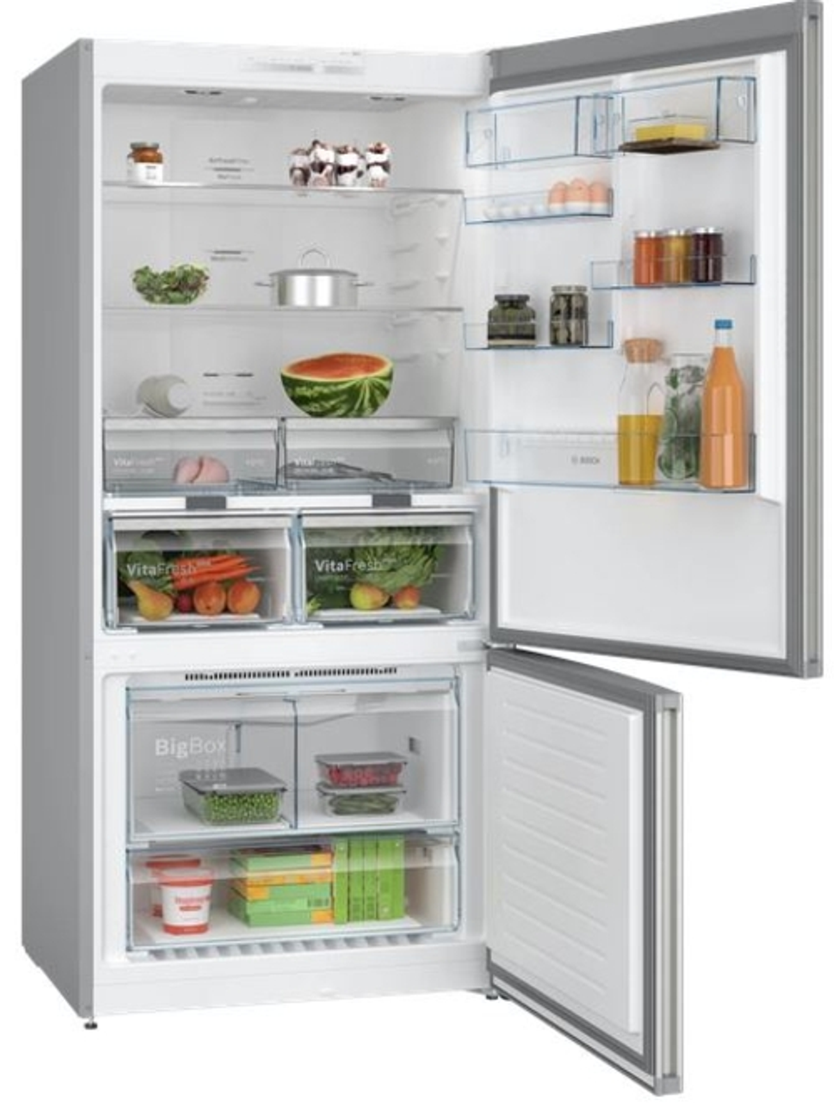 BOSCH Serie 4 KGN86VIEA Bosch Serie 4 Kühl- und Gefrierkombinationen (E, 307 kWh, 186 cm hoch, Edelstahl)