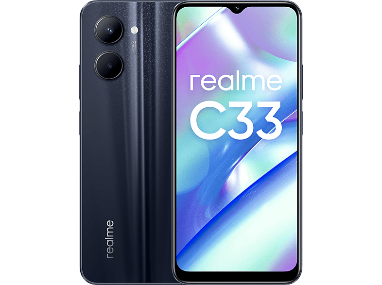 REALME realme C33 16,5 cm (6.5 Zoll) Dual-SIM Android 12 4G Mikro-USB 4 GB 128 GB 5000 mAh Schwarz 128 GB Nero Dual SIM