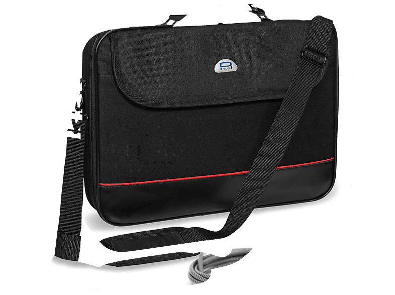 Zoll PEDEA Umhängetasche (46,7 Notebooktasche 18,4 cm) mit Schwarz/Rot \