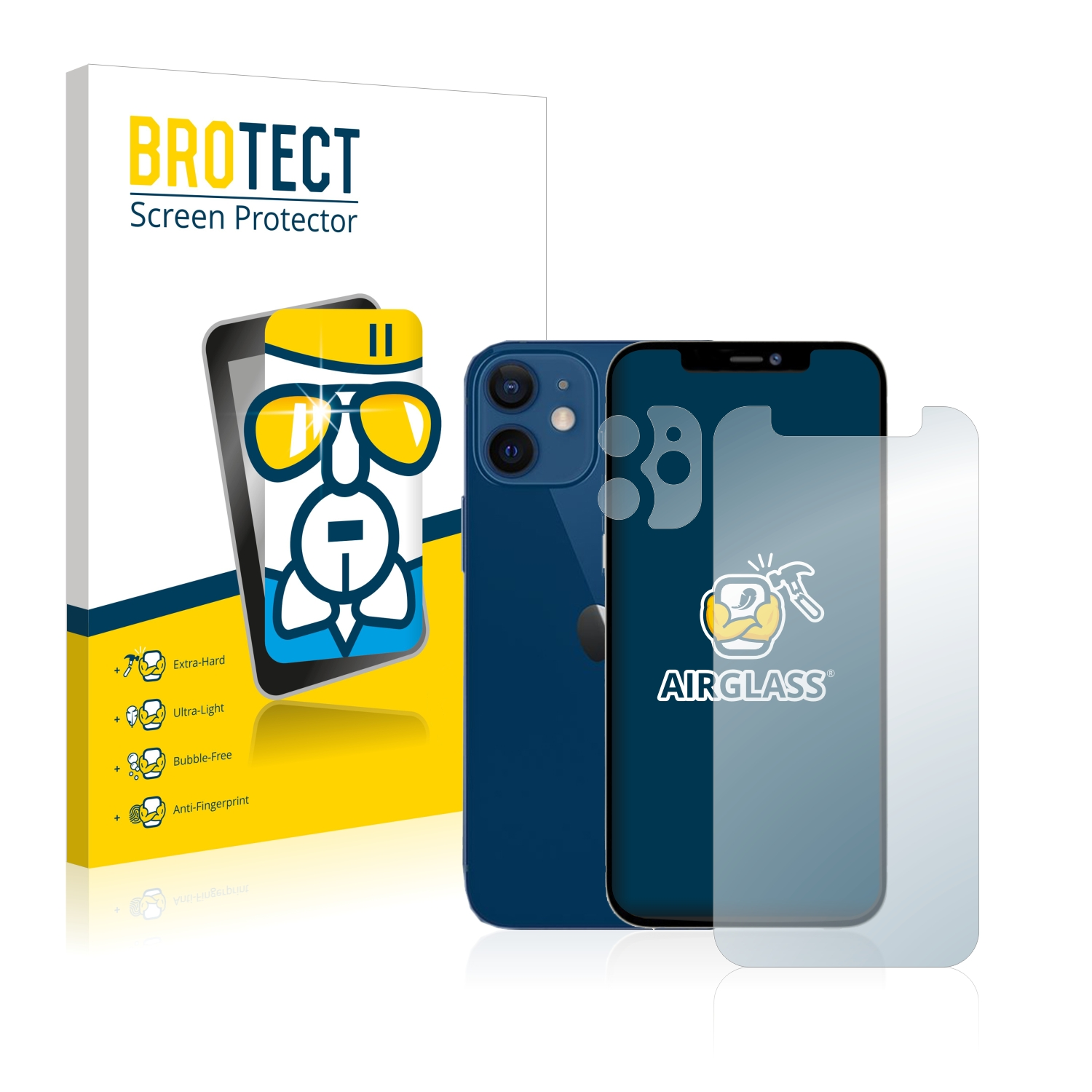 BROTECT Airglass iPhone 12 Apple mini) Schutzfolie(für klare