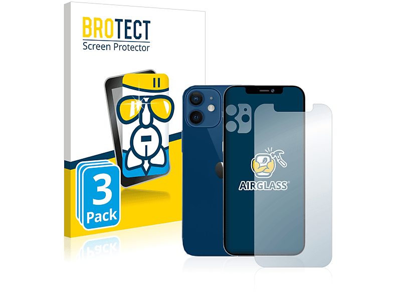 BROTECT 3x Airglass klare Schutzfolie(für Apple iPhone 12)