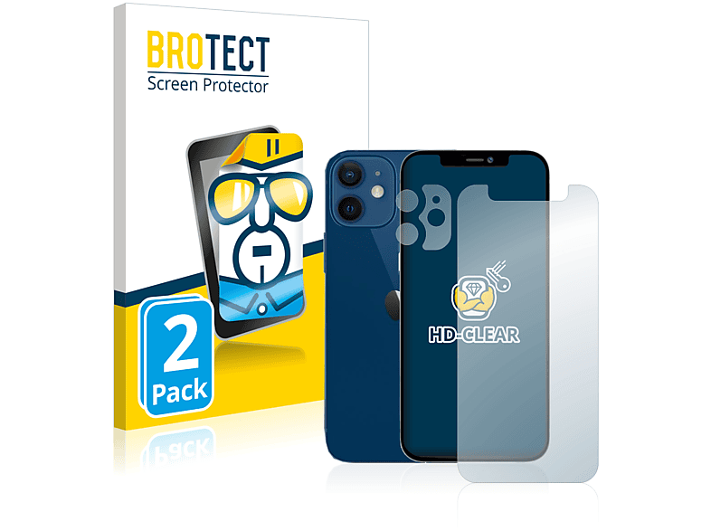 BROTECT 2x klare Schutzfolie(für Apple iPhone 12 mini) | Displayschutzfolien & Gläser
