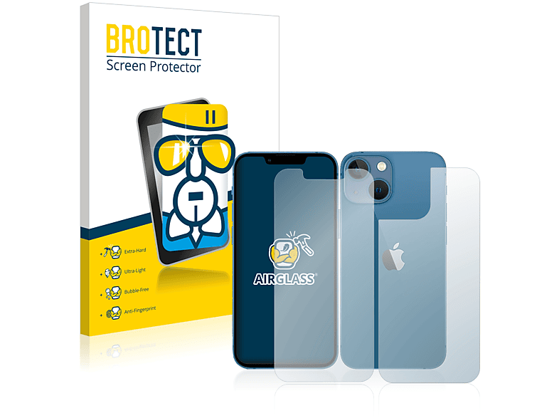 BROTECT Airglass klare Schutzfolie(für Apple iPhone 13 mini)