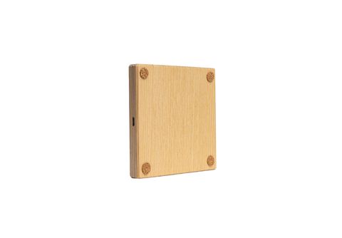 TREED Qi-Charger aus Holz Esche, 15W Induktive Ladestation, unterstützt  MagSafe, Made in CZ Kabelloses Ladegerät Universal, Esche