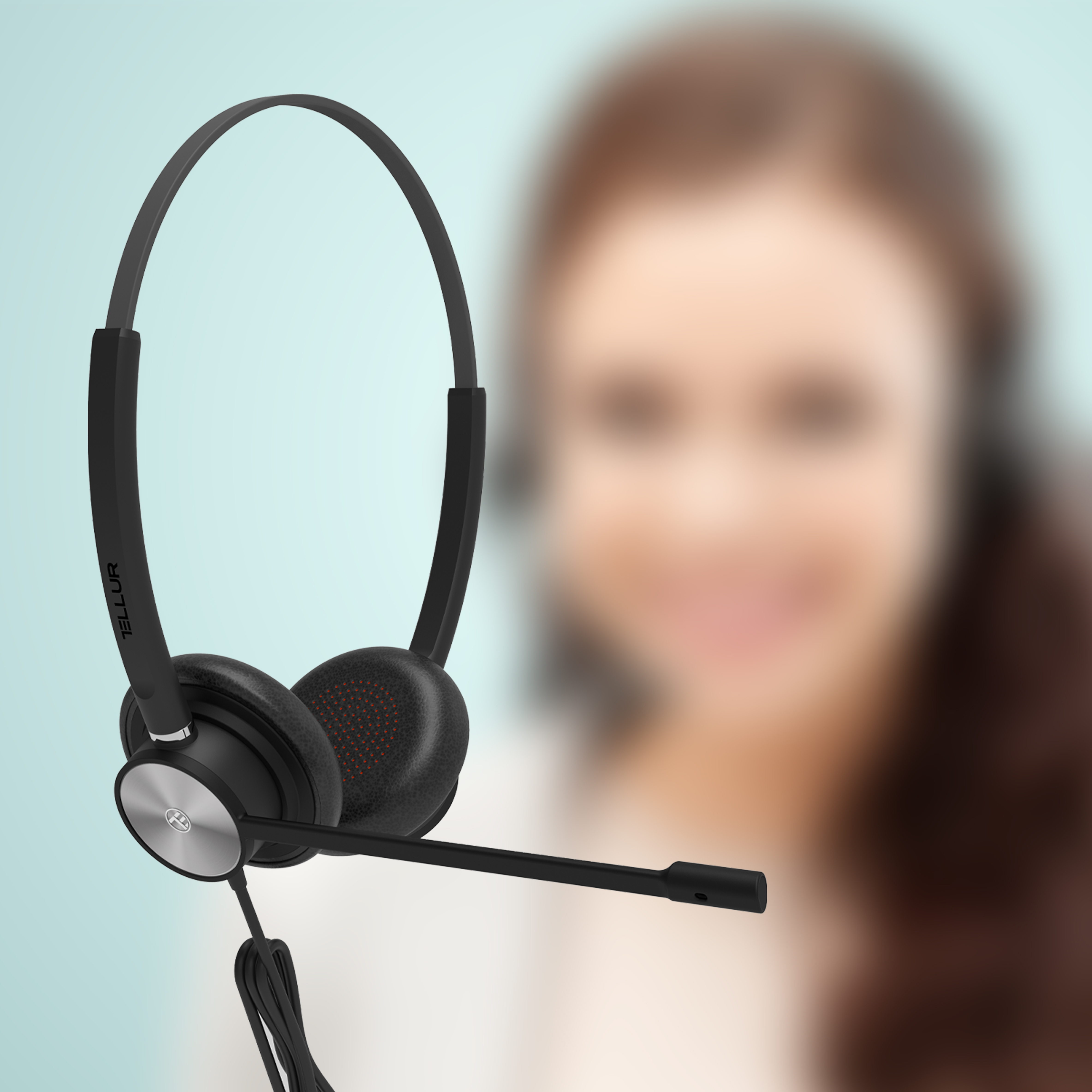 Kopfhörer Over-ear Schwarz 3,5 TELLUR binaural, Stimme 420, USB-Buchse mm,