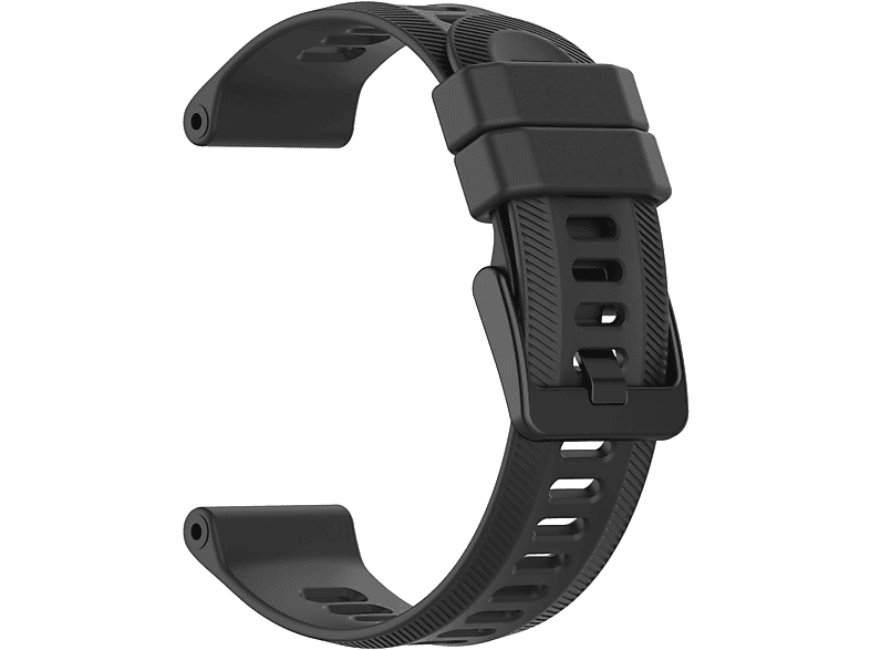 INF Uhrenarmband Silikon, Garmin, Ersatzarmband, Ansatz S62, schwarz