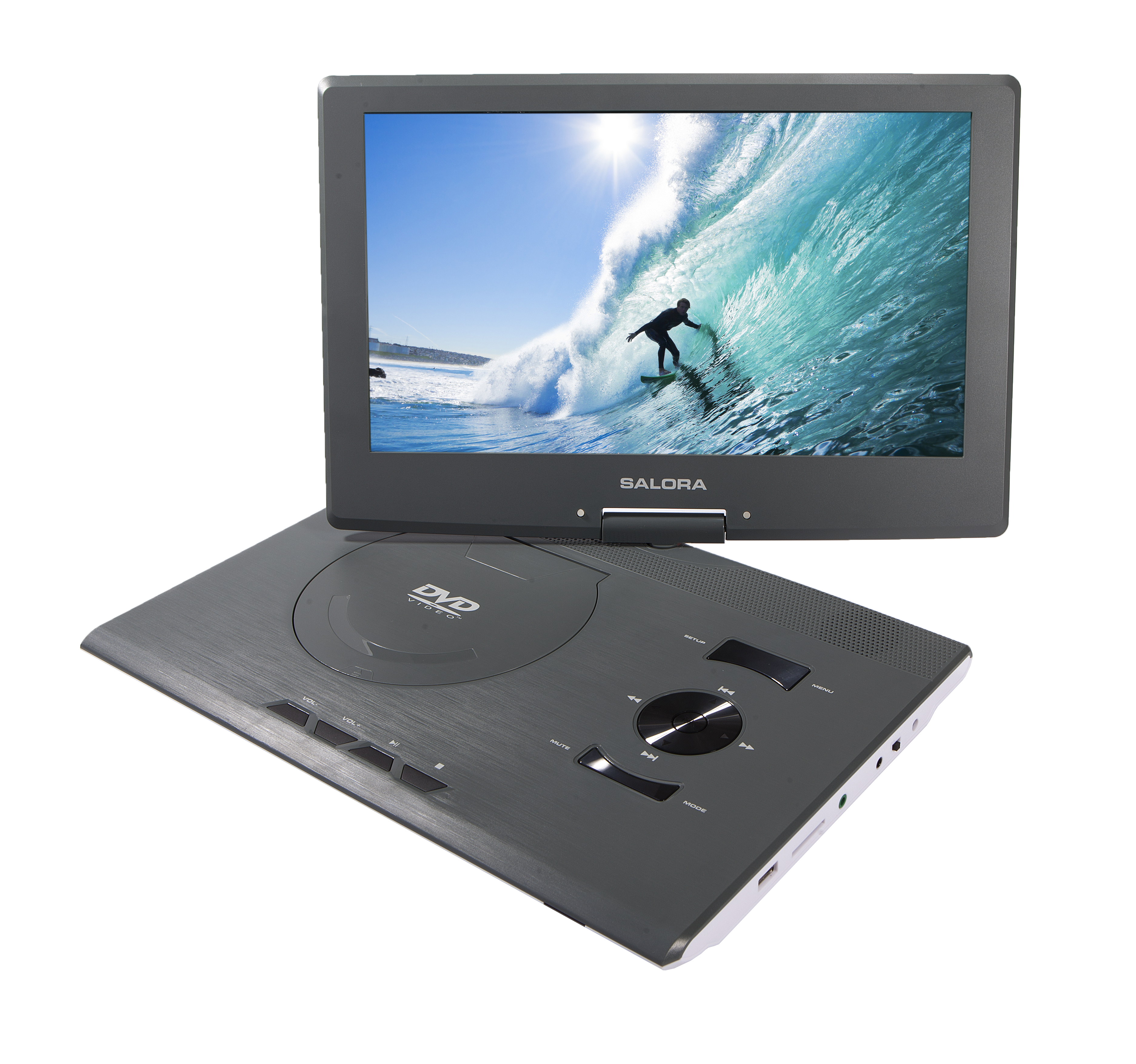 DVP1400 SALORA Portabler DVD Player., Grau