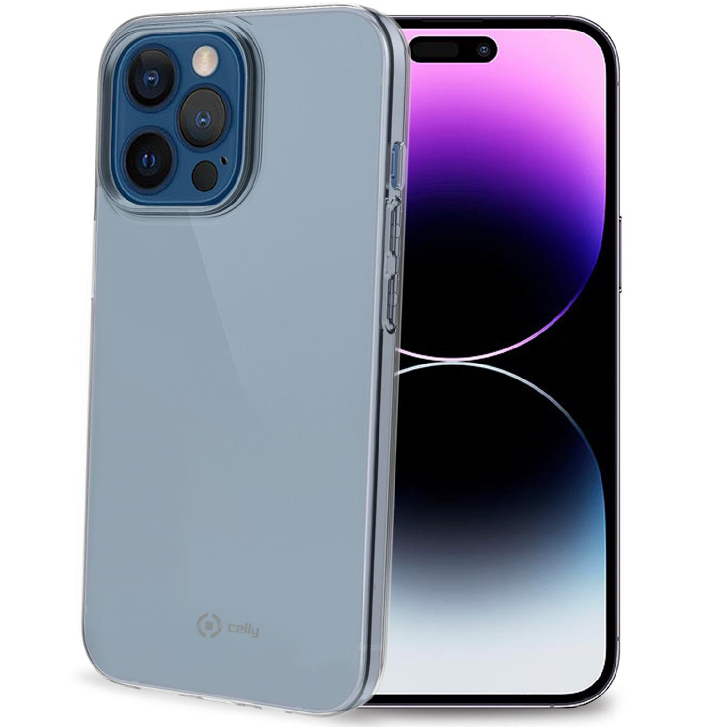 CELLY Gelskin Custodia per cellulare per Apple iPhone 14 Pro Max, Trasparente