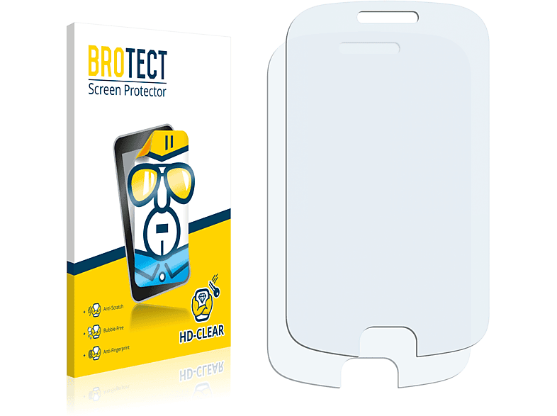 BROTECT 2x klare Schutzfolie(für Samsung Galaxy Fit S5670)
