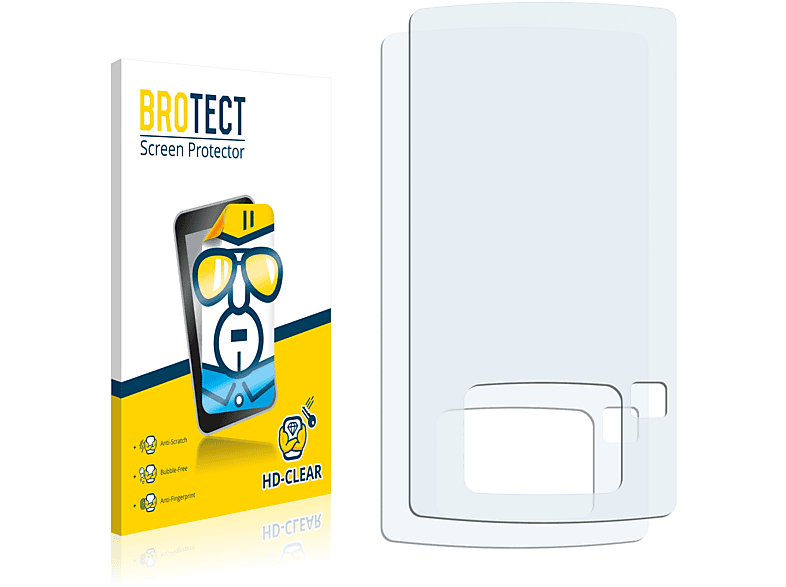 BROTECT 2x klare Schutzfolie(für Transcend MP870) | Schutzfolien & Schutzgläser