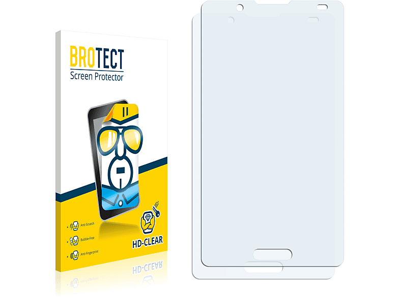 BROTECT 2x klare L7 Electronics LG Schutzfolie(für Optimus P714 II)