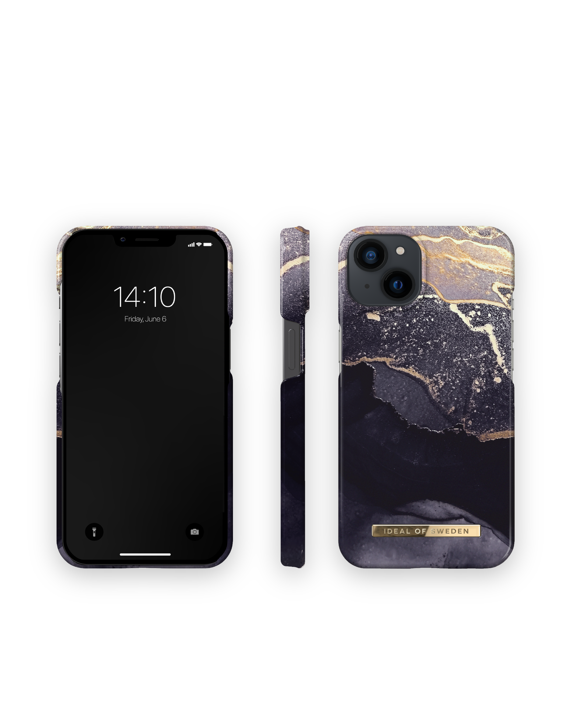 IDEAL OF SWEDEN IDFCMTE22-I2261-321, Marble 13, Twilight iPhone iPhone Apple, Golden Backcover, 14