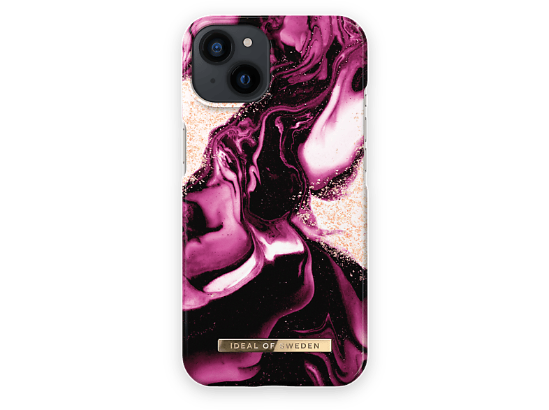 IDEAL OF SWEDEN IDFCAW21-I2261-319, Backcover, Apple, iPhone 14;  iPhone 13, Golden Ruby Marble