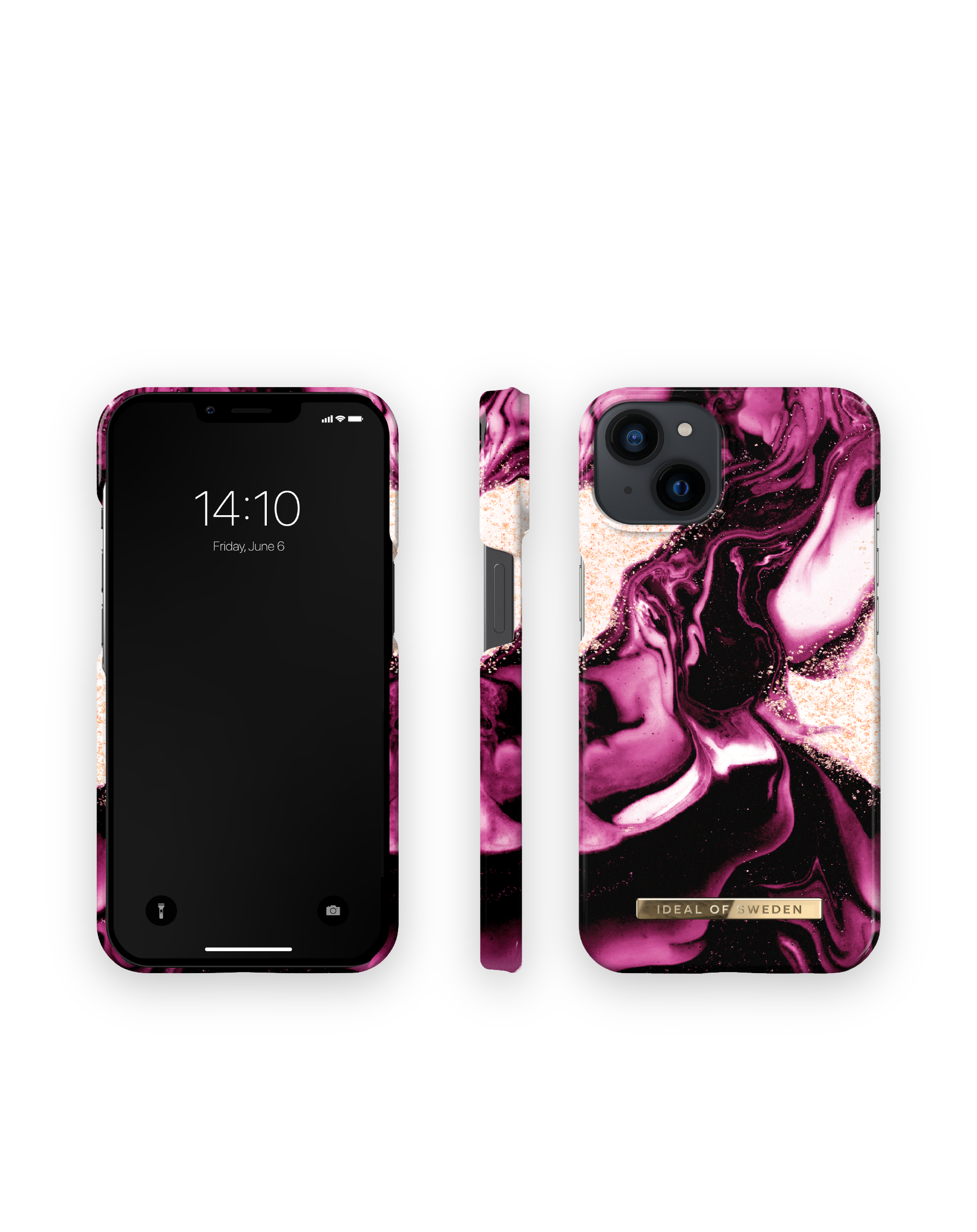IDEAL OF SWEDEN IDFCAW21-I2261-319, 14; 13, Golden Backcover, iPhone iPhone Ruby Apple, Marble
