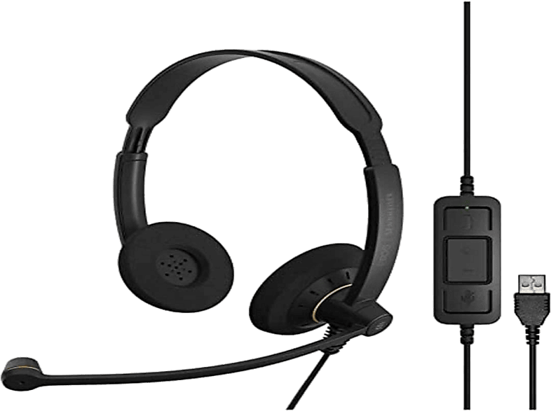 SENNHEISER B2B IMPACT SC 60 USB ML, On-ear Headset & Mikrofon Black