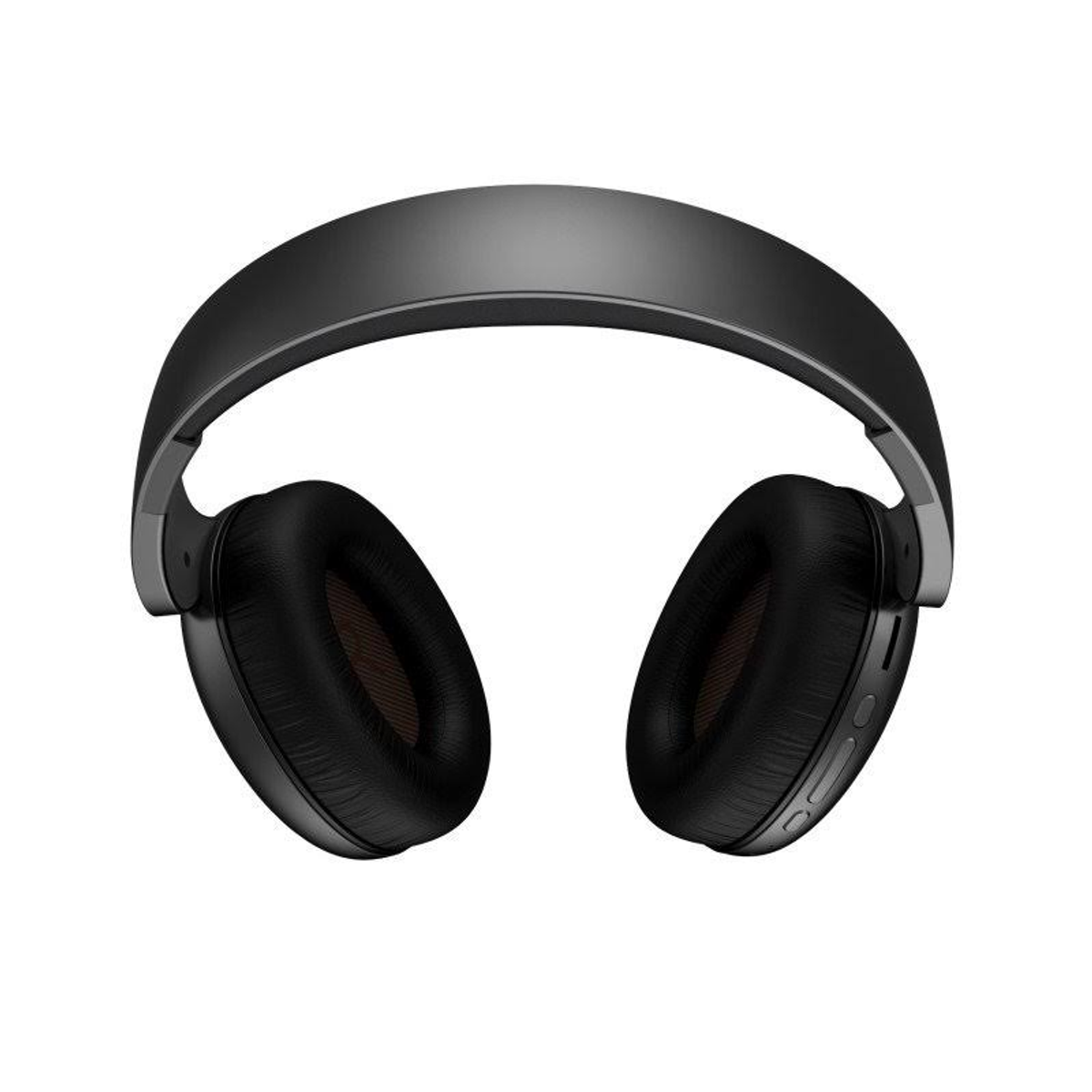 Czarne słuchawki z czarnymi nausznikami.