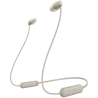 Auriculares deportivos - SONY WIC100C_CE7, Intraurales, Bluetooth, Beis