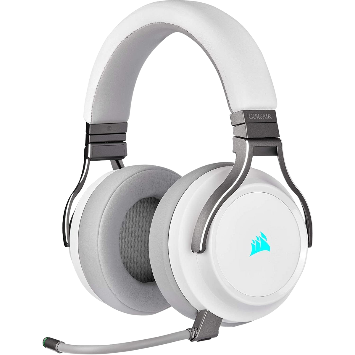 CORSAIR CA-9011186-EU Gaming Weiß RGB WHITE, VIRTUOSO WL Over-ear Headset HEADSET