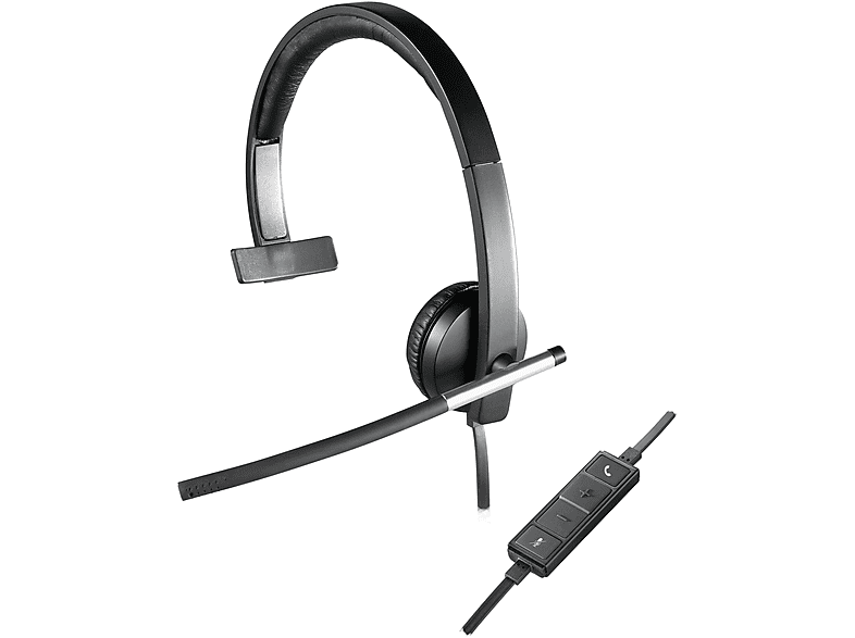 Logitech H650e Auriculares Alámbrico Diadema Oficina/Centro de llamadas USB  tipo A Negro, Plata