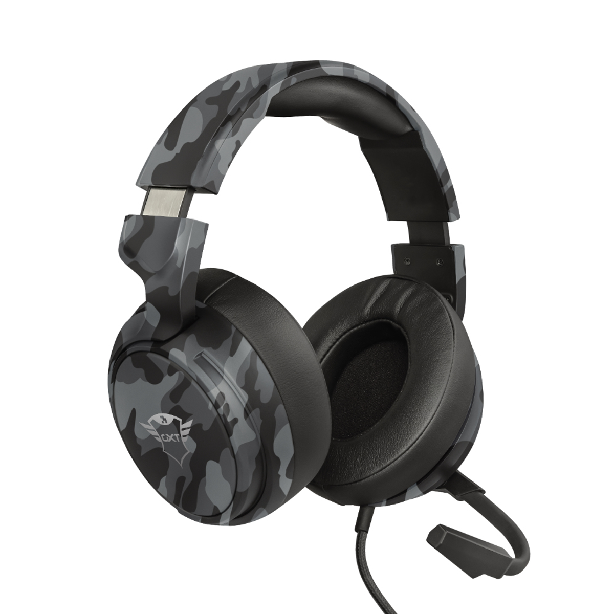 TRUST 23939 PYLO HEADSET Grau Headset BLACK, Gaming CAMO GXT433K Over-ear