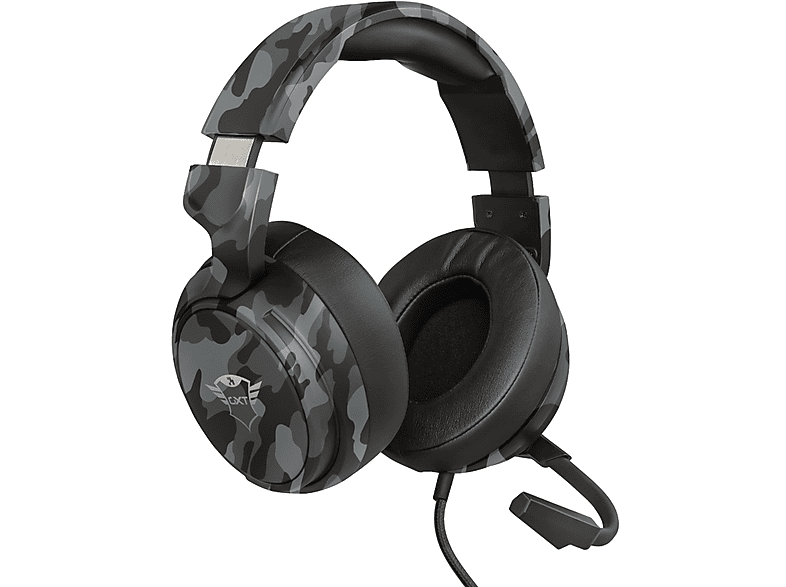 TRUST 23939 GXT433K PYLO HEADSET CAMO BLACK, Over-ear Gaming Headset Grau