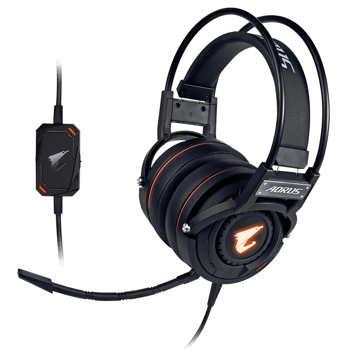 Auriculares gaming - 9JAORUSH5-00-10 AORUS, Supraaurales, Negro