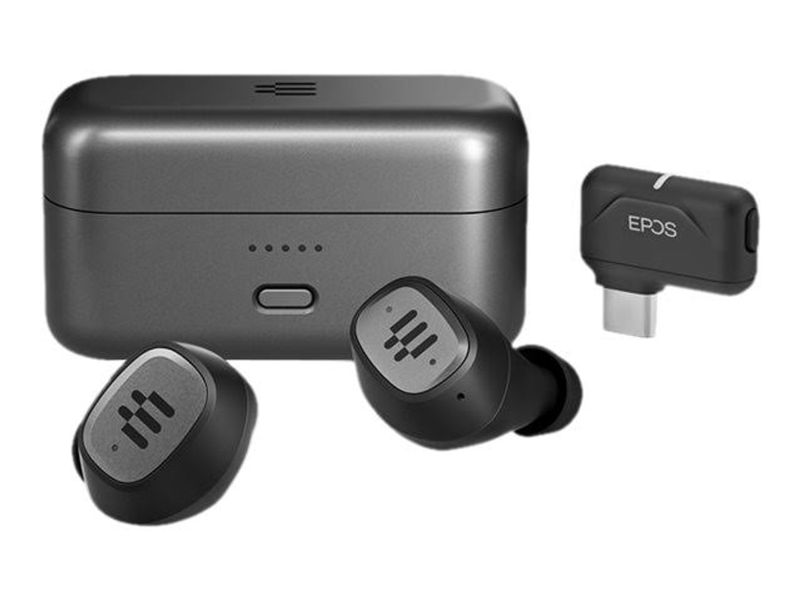 EPOS GTW 270 Hybrid AURICOLARI WIRELESS, Nero, Grigio, Argento