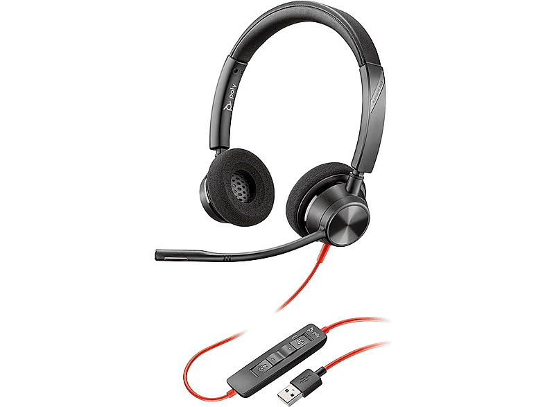 214012-01, Schwarz Over-ear PLANTRONICS Headset
